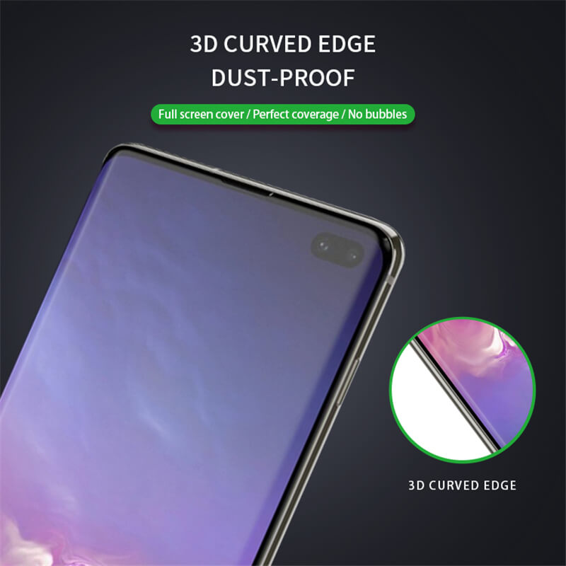 samsung s10 plus 3d curved tempered glass screen protector