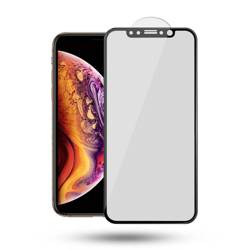 iphone xs max 3d silk tempered glass screen protector