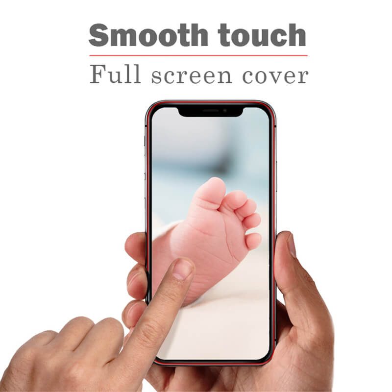 iphone xs max 3d silk tempered glass screen protector