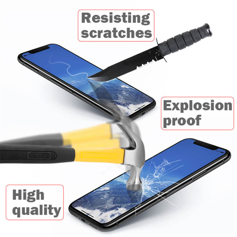 iphone xs max 3d silk tempered glass screen protector